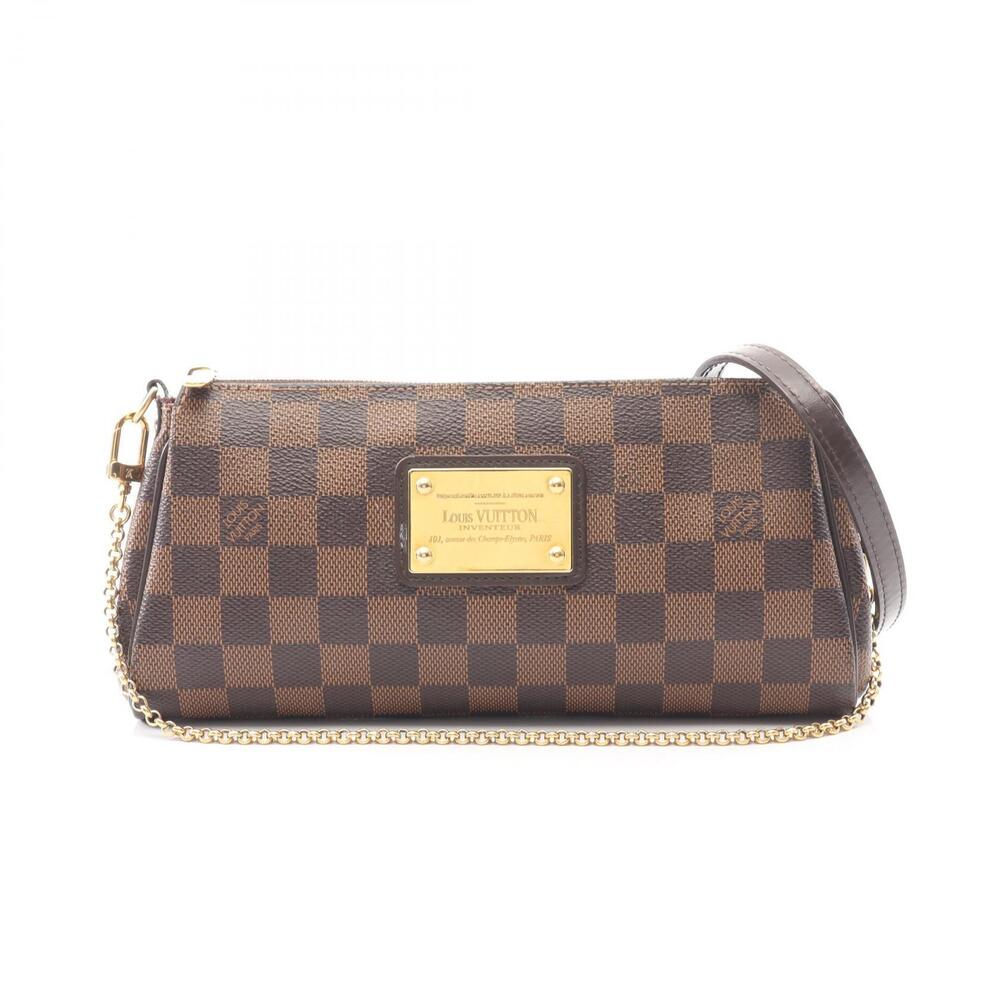 Louis Vuitton Eva Handbag Canvas Leather Damier Brown